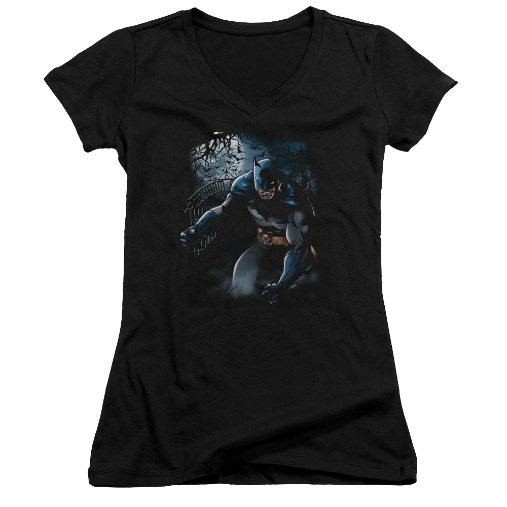Batman Light Of The Moon - Juniors V-Neck T-Shirt Juniors V-Neck T-Shirt Batman