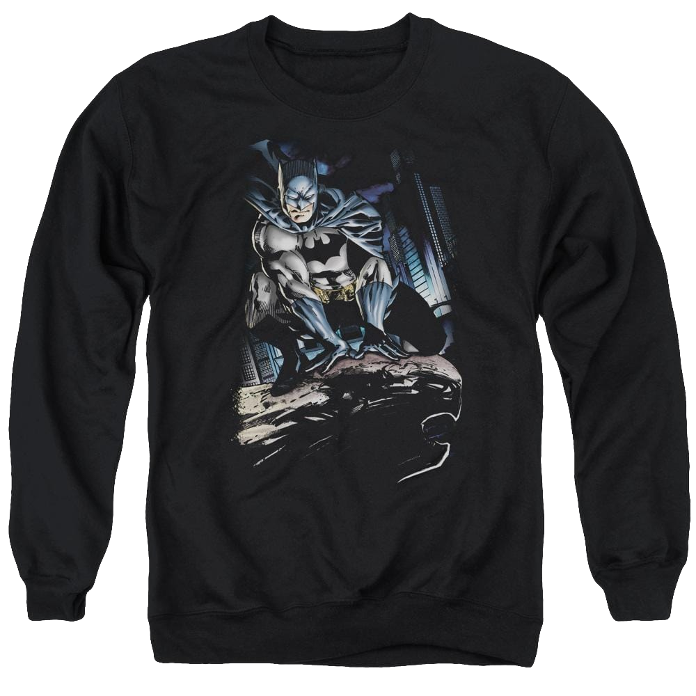 Batman Perched - Men's Crewneck Sweatshirt Men's Crewneck Sweatshirt Batman