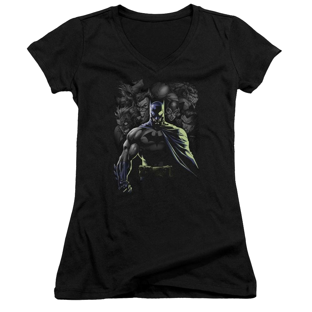 Batman Villains Unleashed - Juniors V-Neck T-Shirt Juniors V-Neck T-Shirt Batman