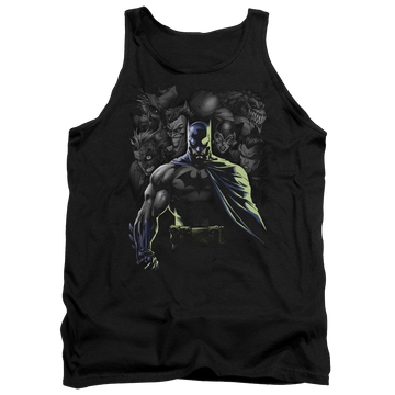 Black men's tank with Batman Villains Unleashed graphic