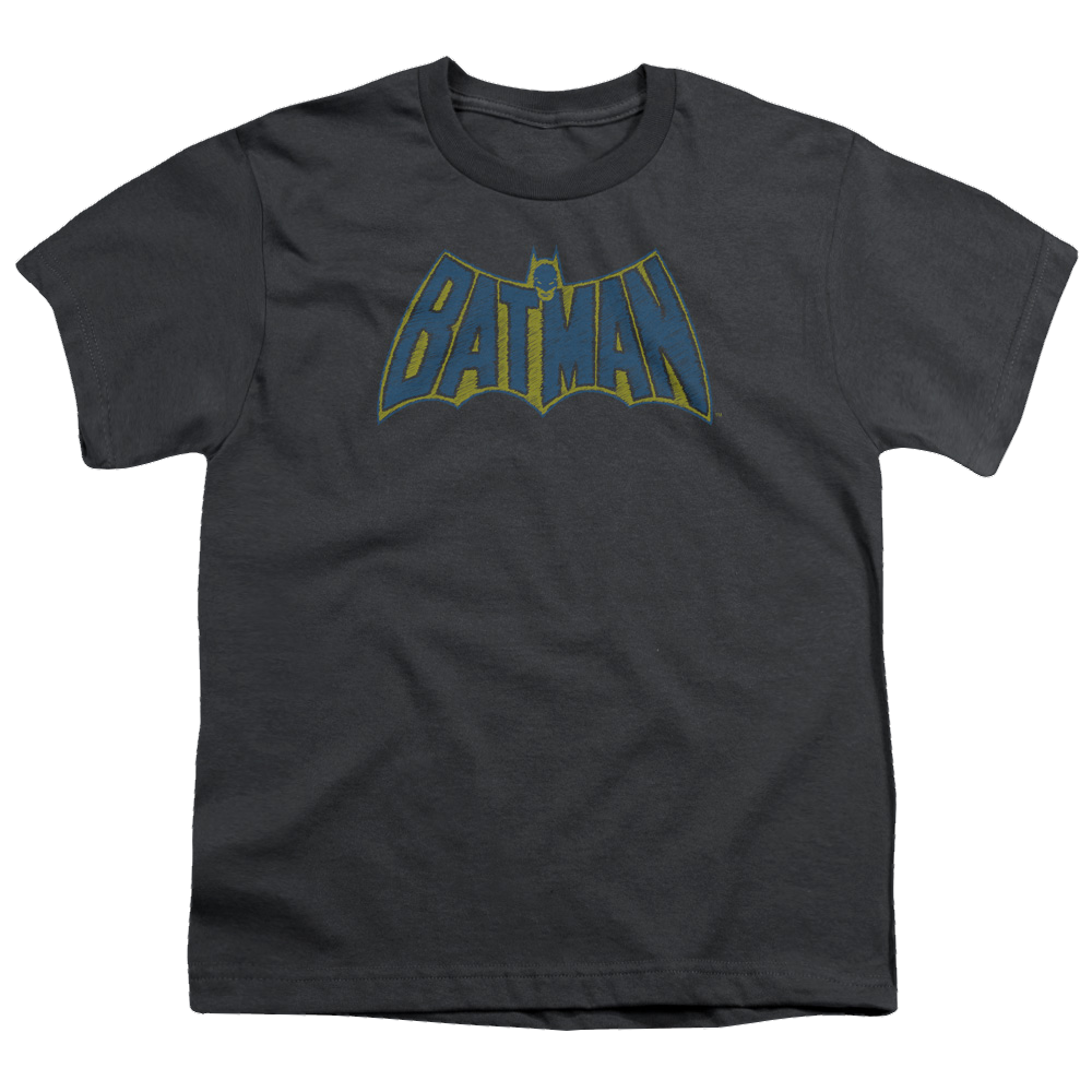 DC Batman Sketch Logo - Youth T-Shirt Youth T-Shirt (Ages 8-12) Batman