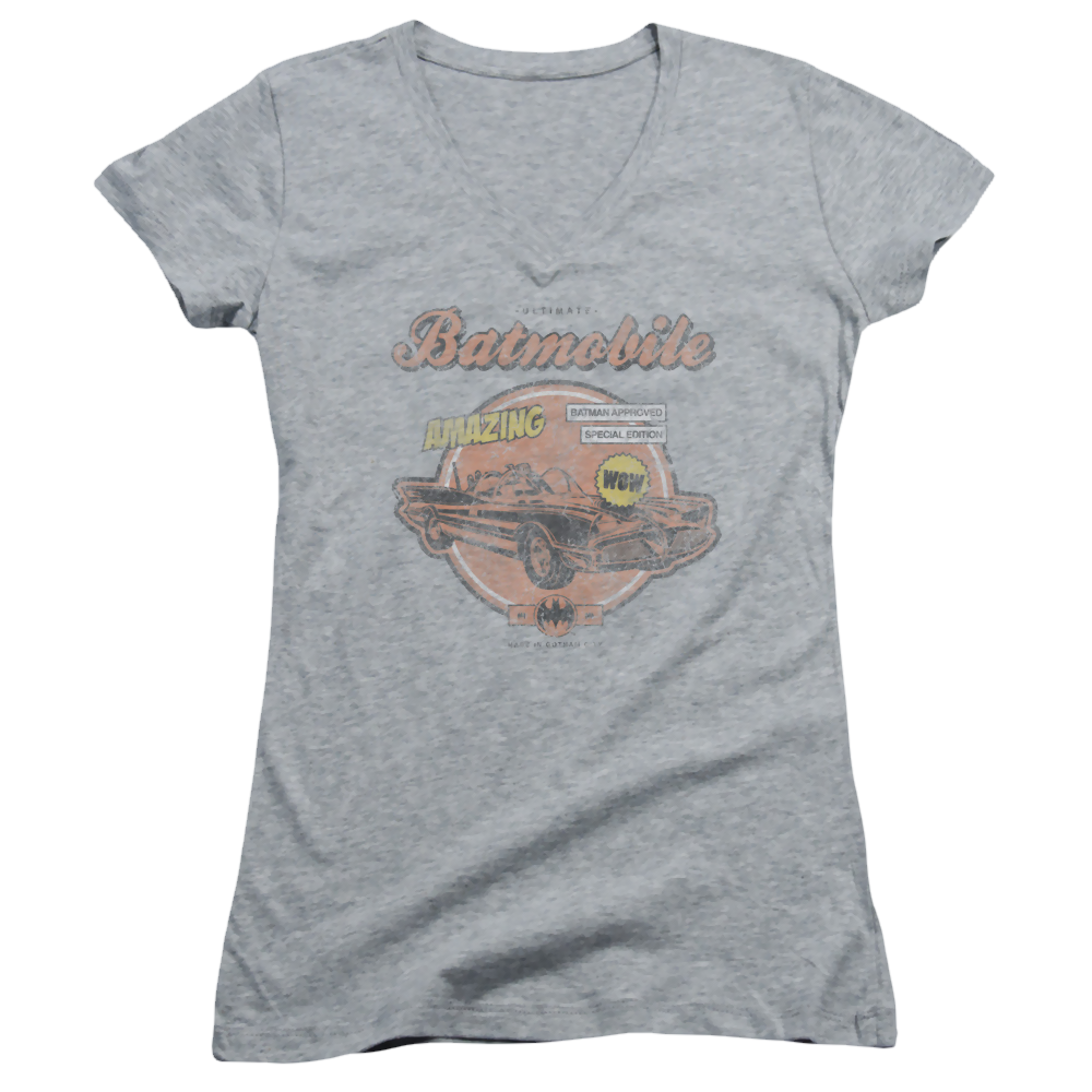 Batman Amazing Batmobile - Juniors V-Neck T-Shirt Juniors V-Neck T-Shirt Batman
