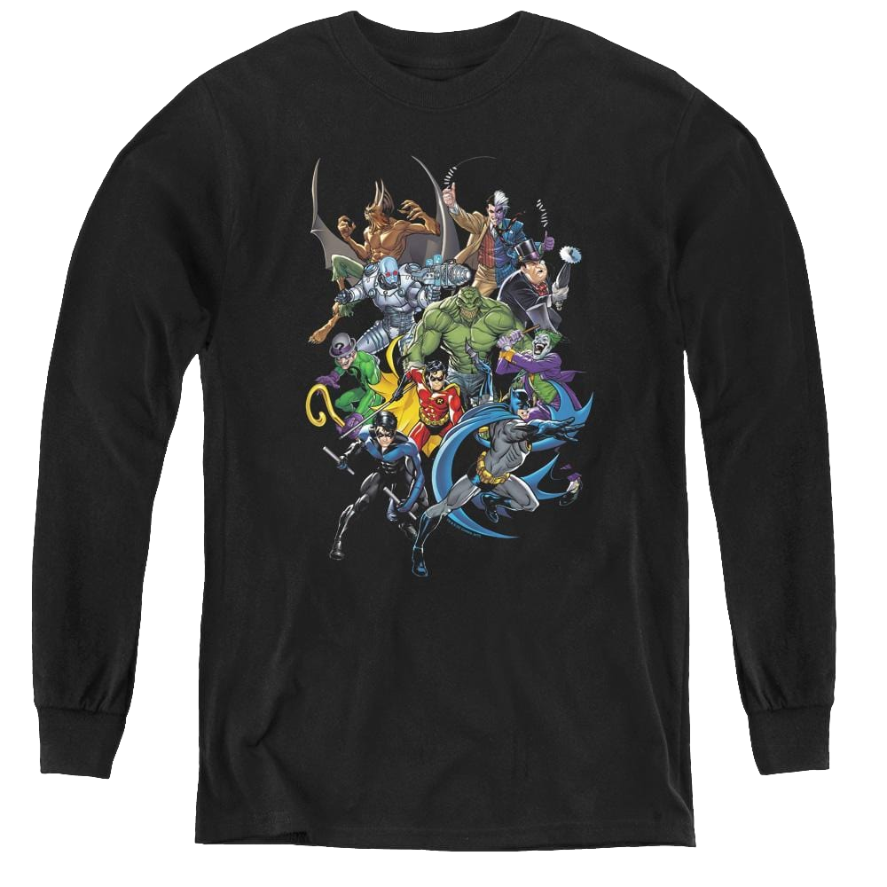 Dc Batman Saints And Psychos - Youth Long Sleeve T-Shirt Youth Long Sleeve T-Shirt Batman