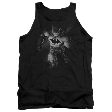 Black men's tank with Batman Materialized graphic