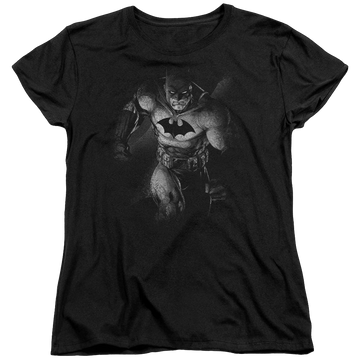 Black women's t-shirt with Batman Materialized graphic