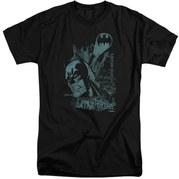 Black men's tall fit t-shirt with Batman Gritted Teeth graphic