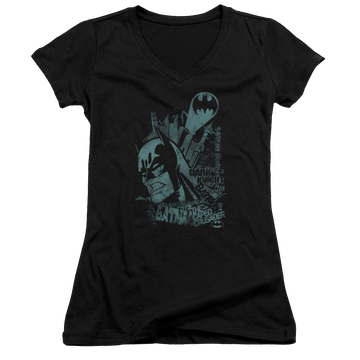 Batman Gritted Teeth - Juniors V-Neck T-Shirt Juniors V-Neck T-Shirt Batman