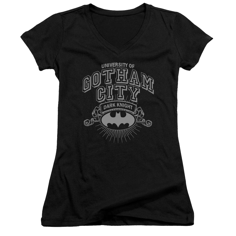 Batman University Of Gotham - Juniors V-Neck T-Shirt Juniors V-Neck T-Shirt Batman