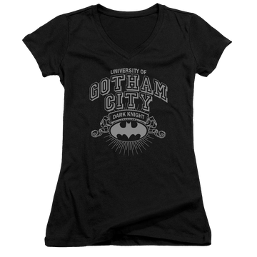 Batman University Of Gotham - Juniors V-Neck T-Shirt Juniors V-Neck T-Shirt Batman