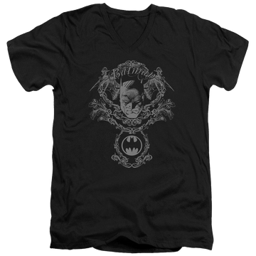 Batman Dark Knight Heraldry - Men's V-Neck T-Shirt Men's V-Neck T-Shirt Batman