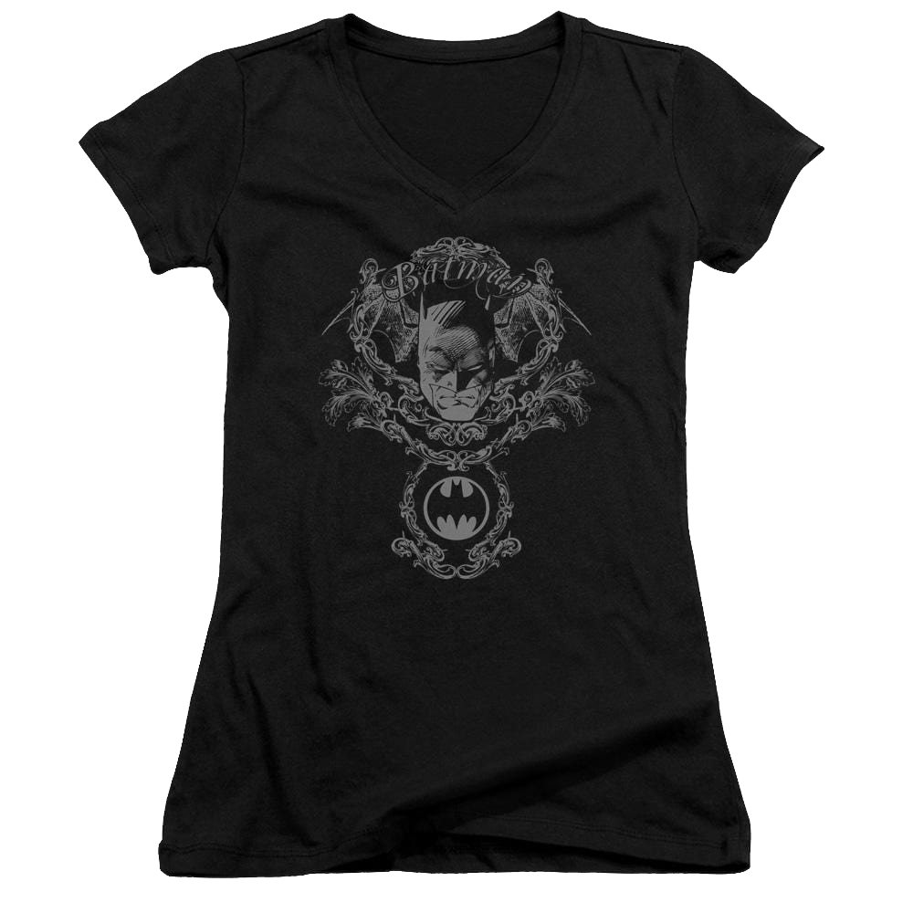 Batman Dark Knight Heraldry - Juniors V-Neck T-Shirt Juniors V-Neck T-Shirt Batman