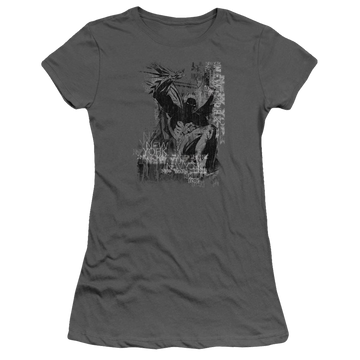 Charcoal juniors t-shirt with Batman The Knight Life graphic