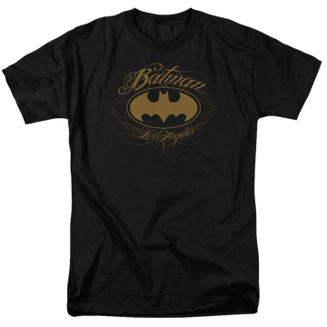 Black men's regular fit t-shirt with Batman La graphic