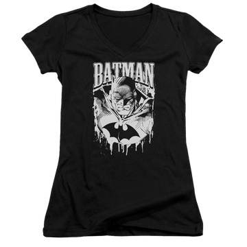 Batman Bat Metal - Juniors V-Neck T-Shirt Juniors V-Neck T-Shirt Batman