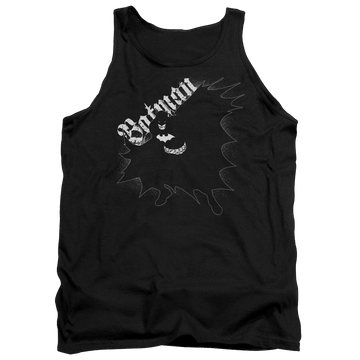 Black men's tank with Batman Darkness graphic