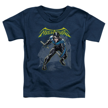 Navy toddler t-shirt with Nightwing graphic