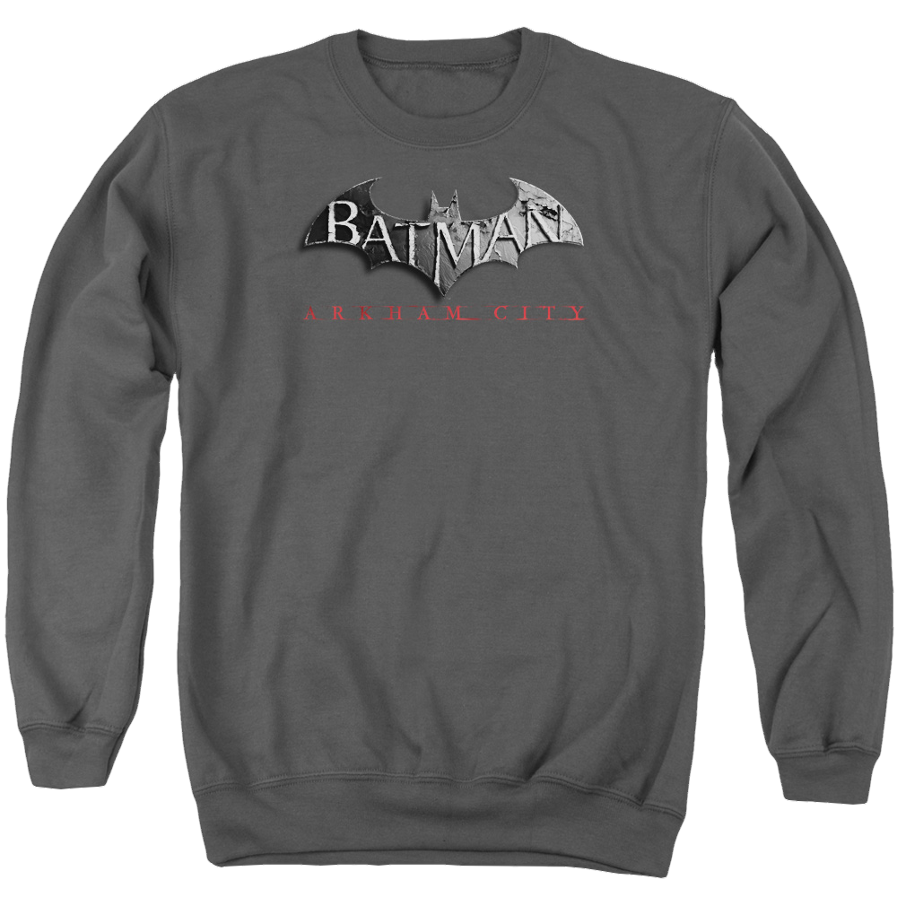 Batman - Arkham Logo - Men's Crewneck Sweatshirt Men's Crewneck Sweatshirt Batman