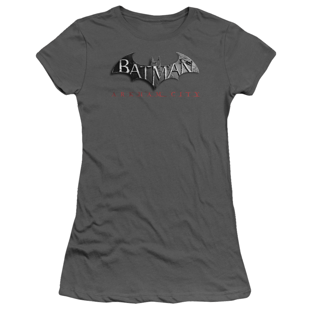 Batman - Arkham Logo - Juniors T-Shirt Juniors T-Shirt Batman
