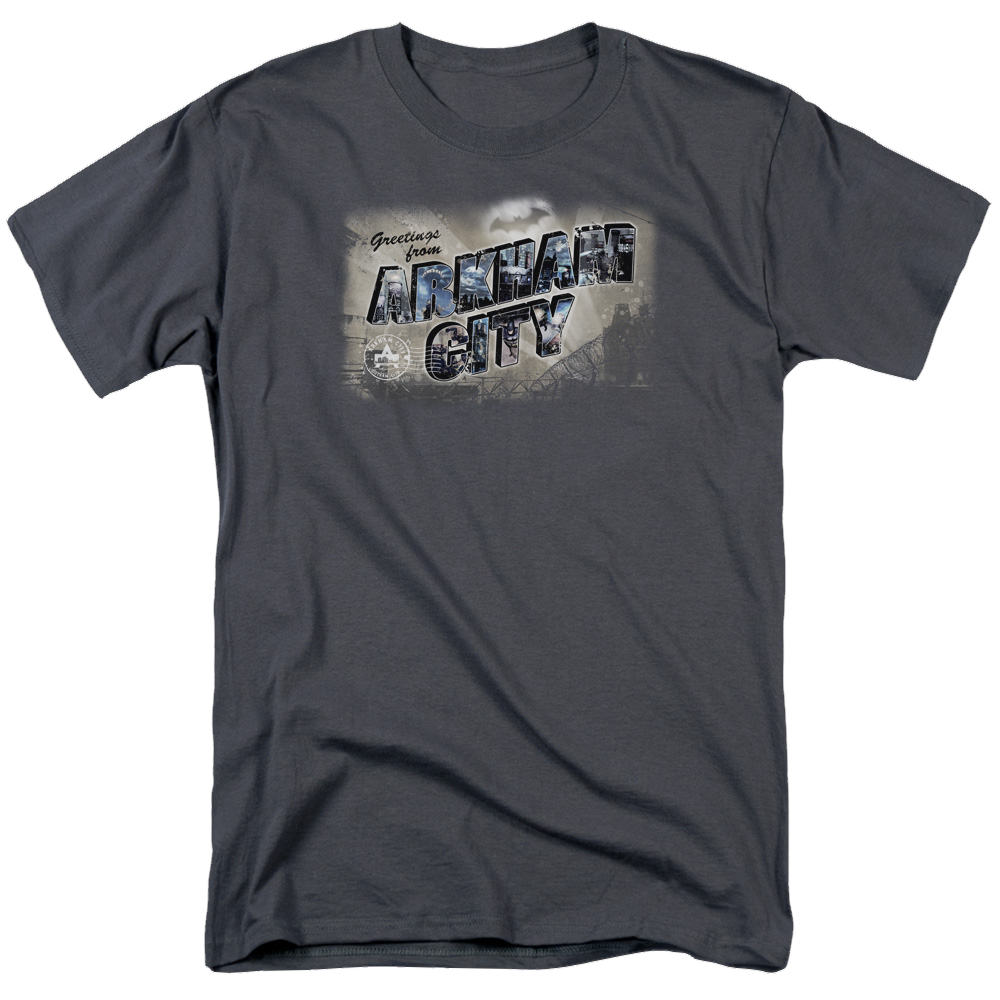 Batman - Arkham Greetings From Arkham - Men's Regular Fit T-Shirt Men's Regular Fit T-Shirt Batman