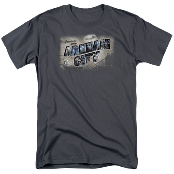 Batman - Arkham Greetings From Arkham - Men's Regular Fit T-Shirt Men's Regular Fit T-Shirt Batman