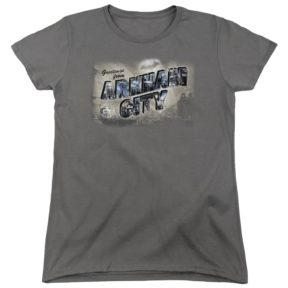 Batman - Arkham Greetings From Arkham - Women's T-Shirt Batman