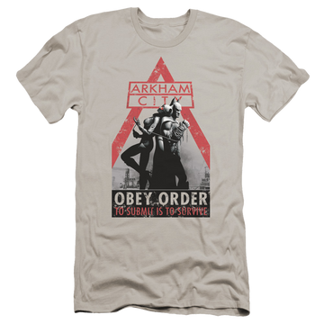 Batman - Arkham Obey Order - Men's Premium Slim Fit T-Shirt Men's Premium Slim Fit T-Shirt Batman