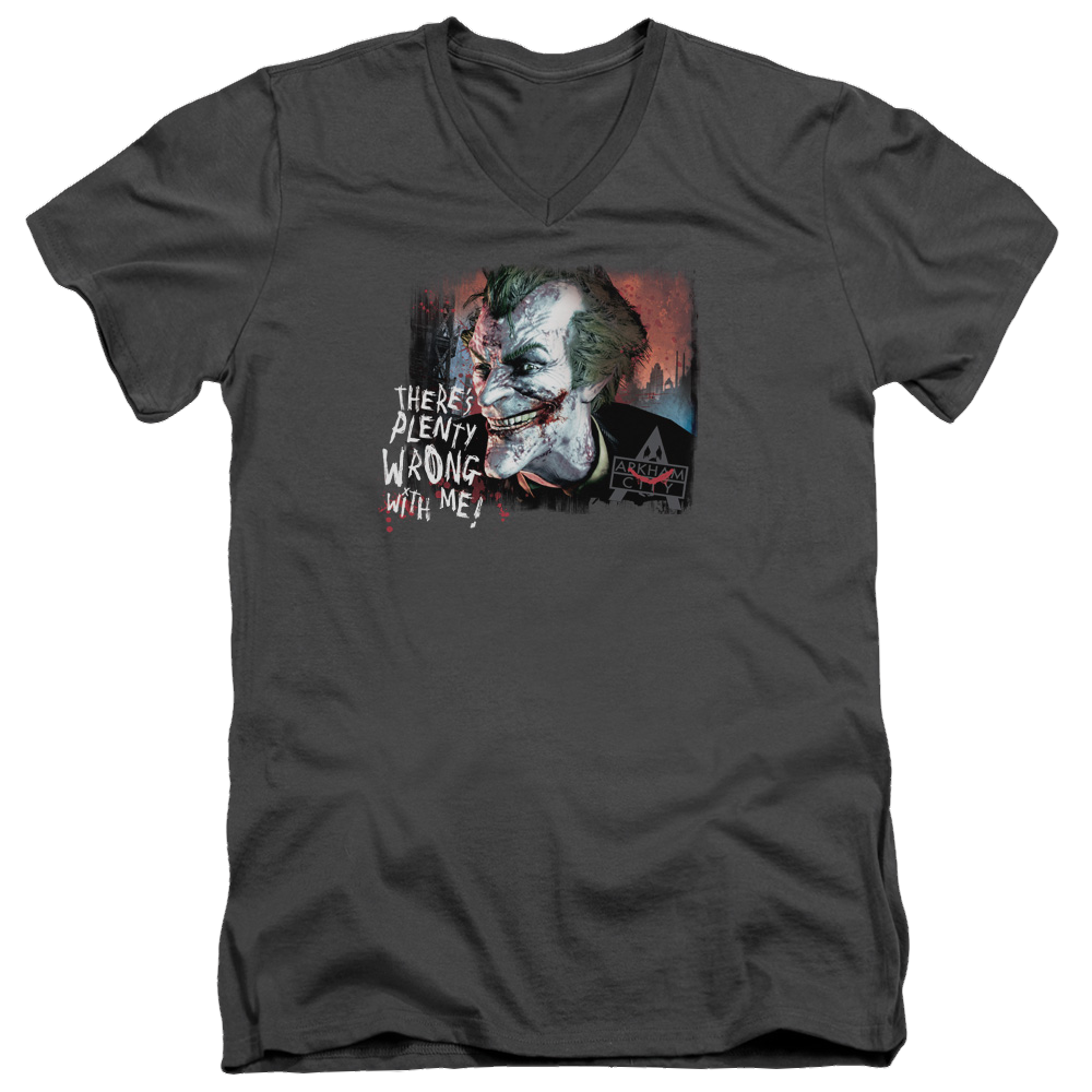 Batman - Arkham Plenty Wrong - Men's V-Neck T-Shirt Men's V-Neck T-Shirt Batman