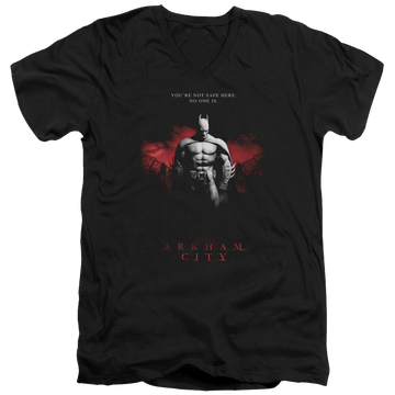 Batman - Arkham Standing Strong - Men's V-Neck T-Shirt Men's V-Neck T-Shirt Batman