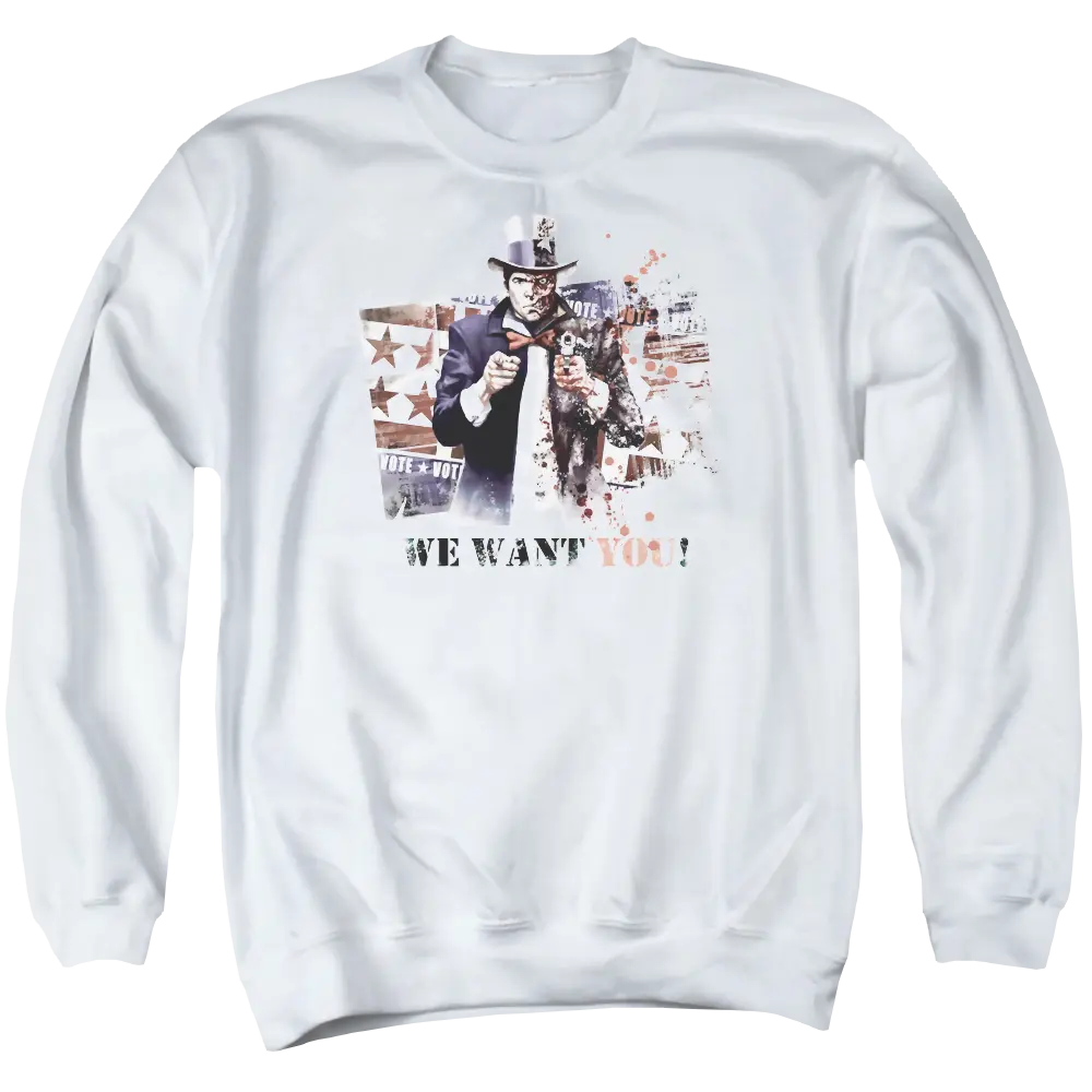 Batman - Arkham We Want You - Men's Crewneck Sweatshirt Batman