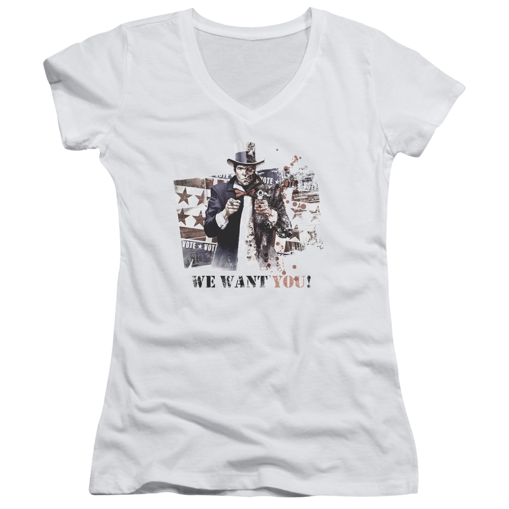 Batman - Arkham We Want You - Juniors V-Neck T-Shirt Juniors V-Neck T-Shirt Batman