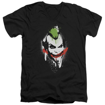 Batman - Arkham Spraypaint Smile - Men's V-Neck T-Shirt Men's V-Neck T-Shirt Batman