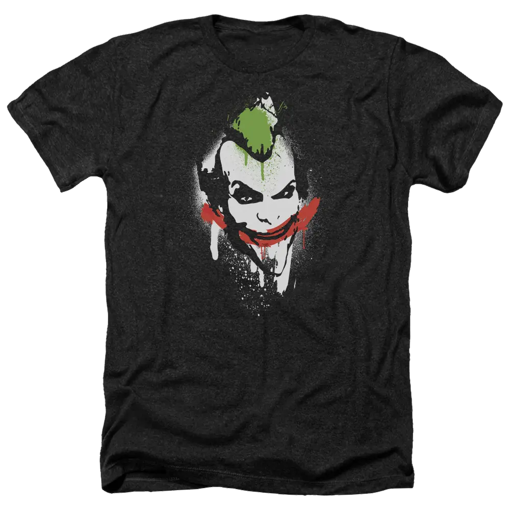 Batman - Arkham Spraypaint Smile - Men's Heather T-Shirt Batman