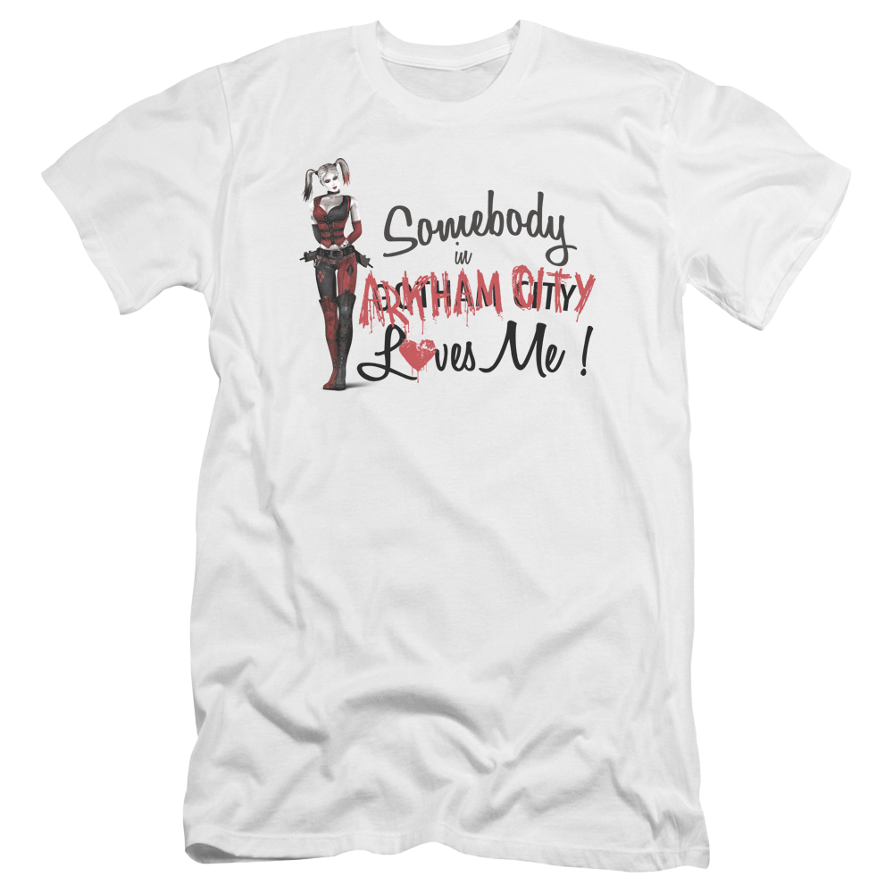 Batman - Arkham Somebody Loves Me - Men's Premium Slim Fit T-Shirt Men's Premium Slim Fit T-Shirt Batman