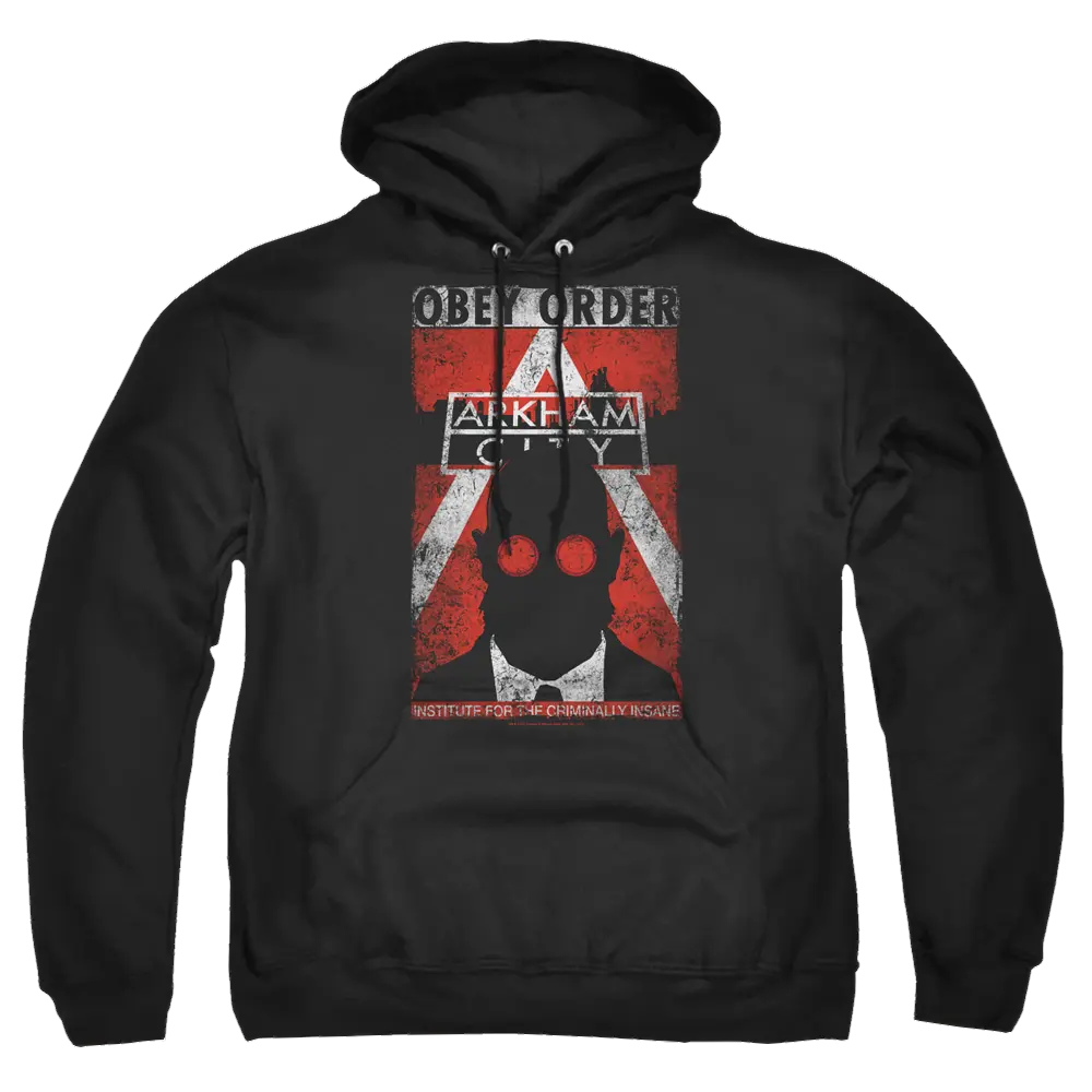 Batman - Arkham Obey Order Poster - Pullover Hoodie Batman