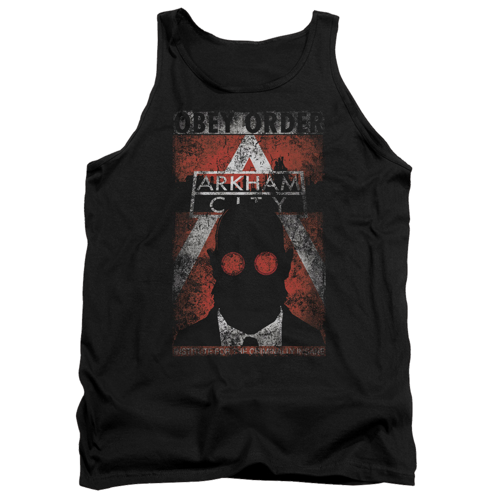 Batman - Arkham Obey Order Poster Men's Tank Men's Tank Batman