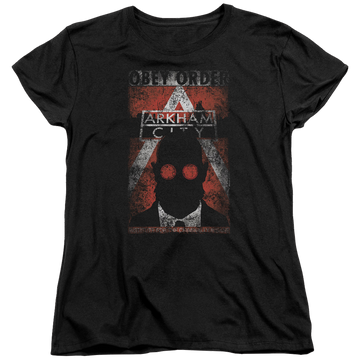 Batman - Arkham Obey Order Poster - Women's T-Shirt Women's T-Shirt Batman