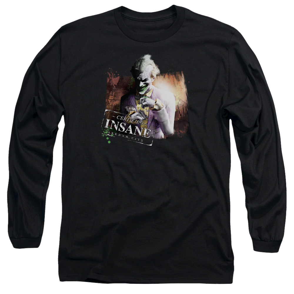 Batman - Arkham Certified Insane - Men's Long Sleeve T-Shirt Men's Long Sleeve T-Shirt Batman