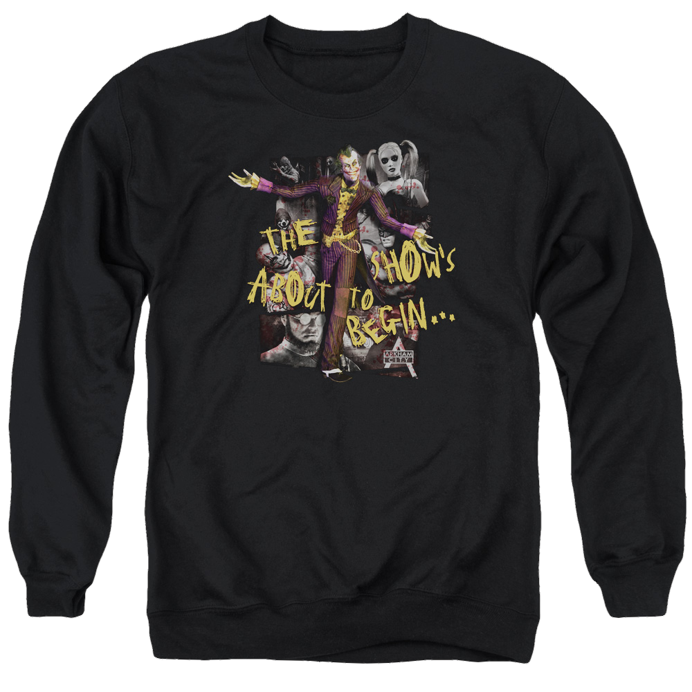 Batman - Arkham About To Begin - Men's Crewneck Sweatshirt Men's Crewneck Sweatshirt Batman