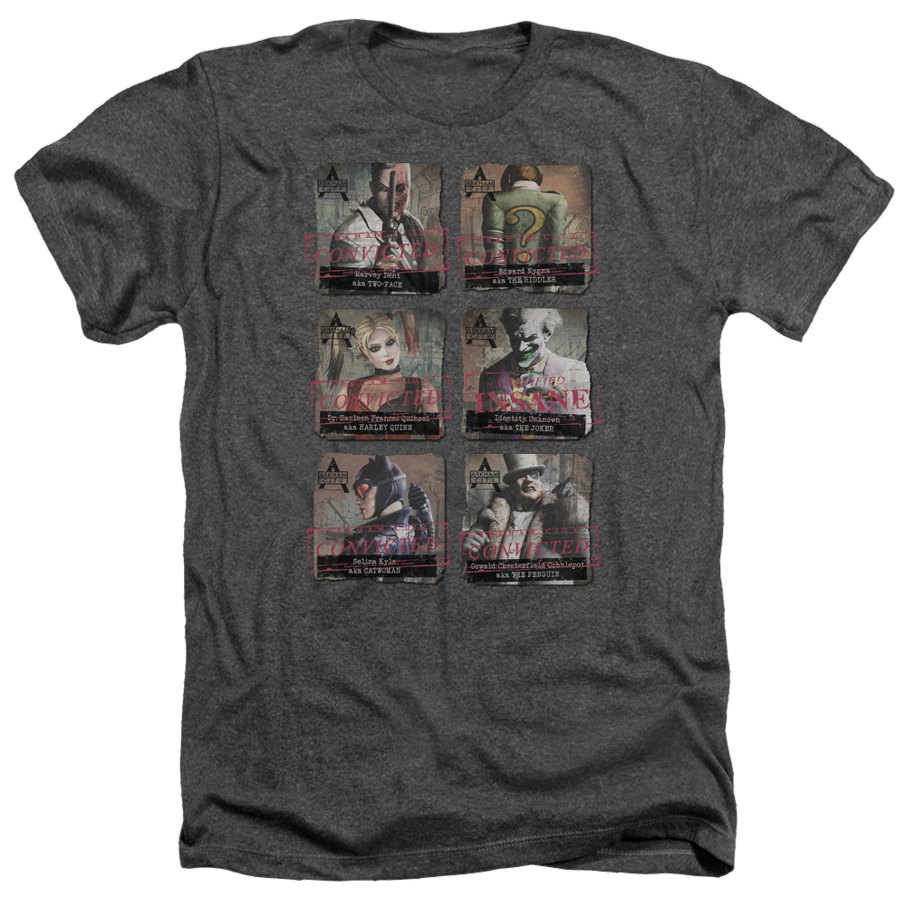 Batman - Arkham Arkham Lineup - Men's Heather T-Shirt Men's Heather T-Shirt Batman