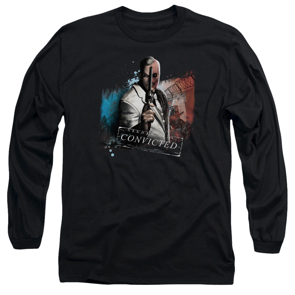 Batman - Arkham Two Face - Men's Long Sleeve T-Shirt Men's Long Sleeve T-Shirt Batman
