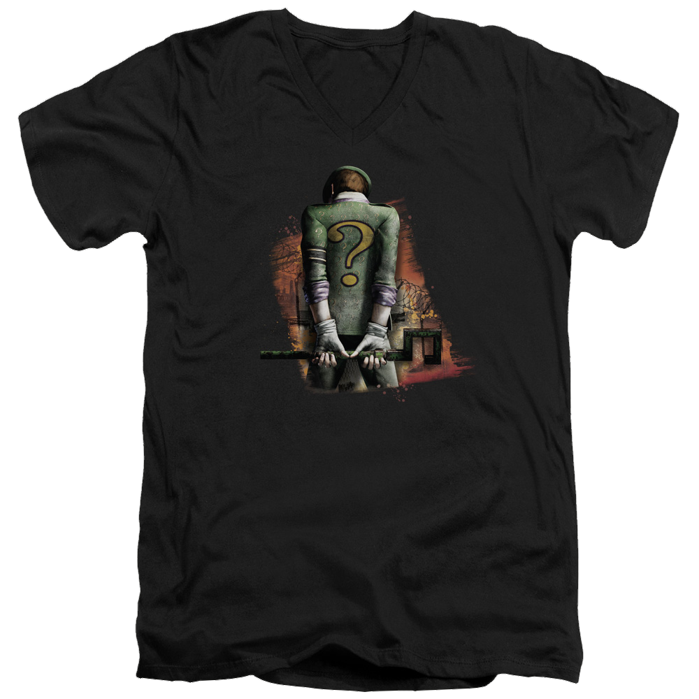 Batman - Arkham Riddler Convicted - Men's V-Neck T-Shirt Men's V-Neck T-Shirt Batman