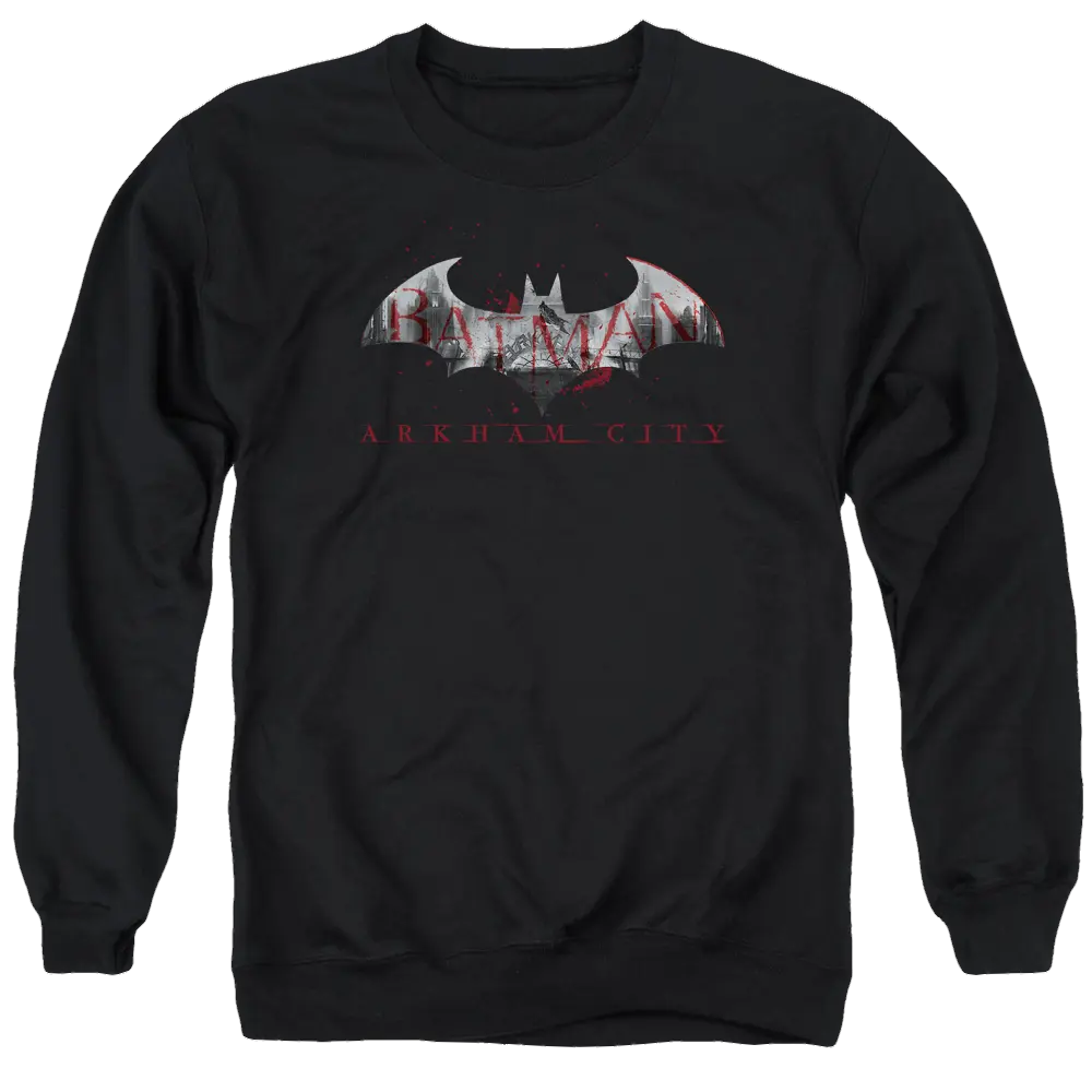 Batman - Arkham Bat Fill - Men's Crewneck Sweatshirt Batman