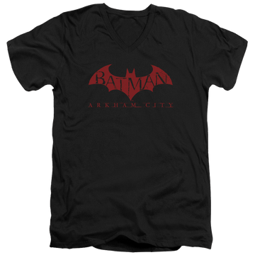 Batman - Arkham Red Bat - Men's V-Neck T-Shirt Men's V-Neck T-Shirt Batman