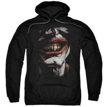 Black pullover hoodie with Batman Smile Of Evil graphic