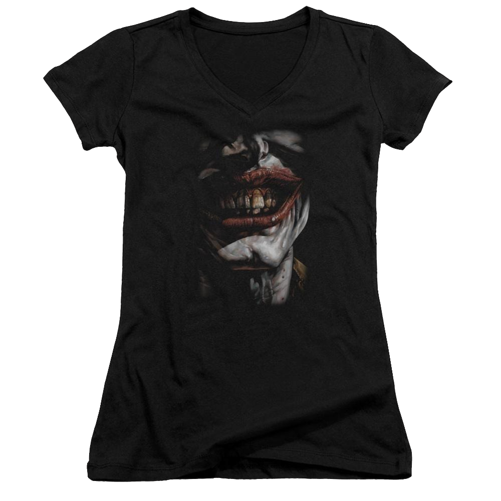 Batman Smile Of Evil - Juniors V-Neck T-Shirt Juniors V-Neck T-Shirt Batman