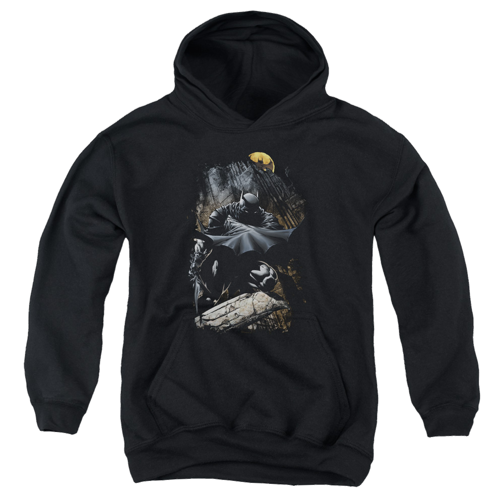 DC Batman Sweeping Cape - Youth Hoodie Youth Hoodie (Ages 8-12) Batman