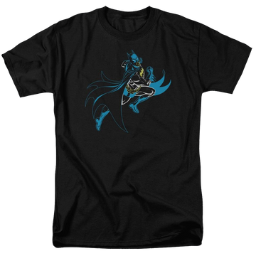 Black men's regular fit t-shirt with Neon Batman graphic