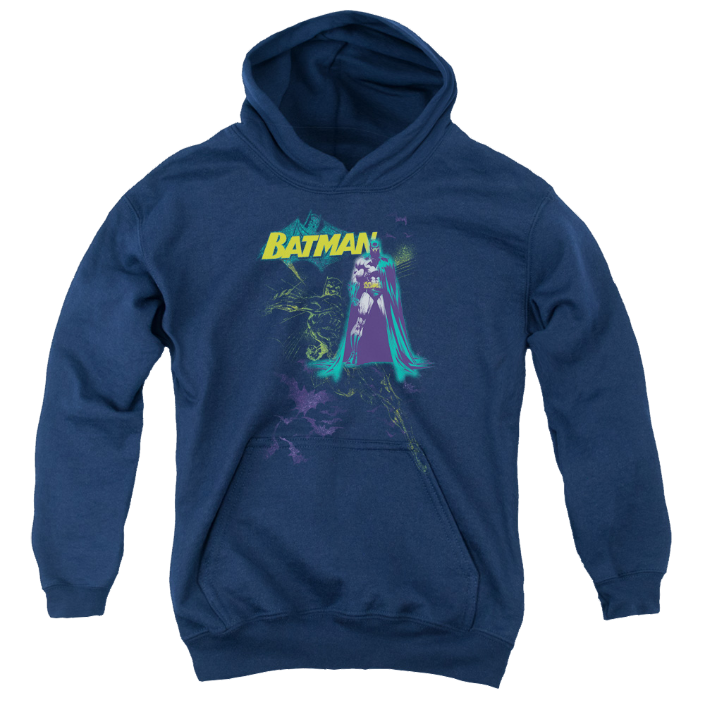 DC Batman Bat Spray - Youth Hoodie Youth Hoodie (Ages 8-12) Batman