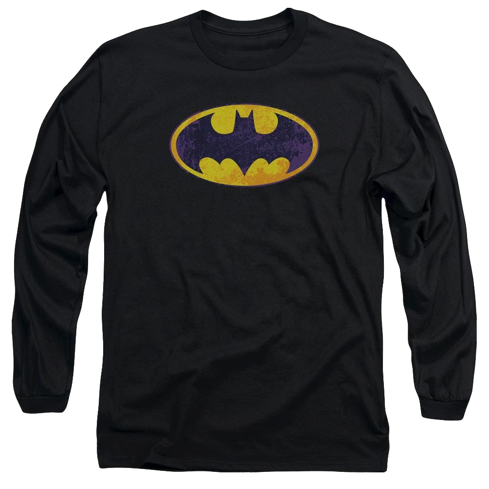 Batman Bm Neon Distress Logo - Men's Long Sleeve T-Shirt Men's Long Sleeve T-Shirt Batman