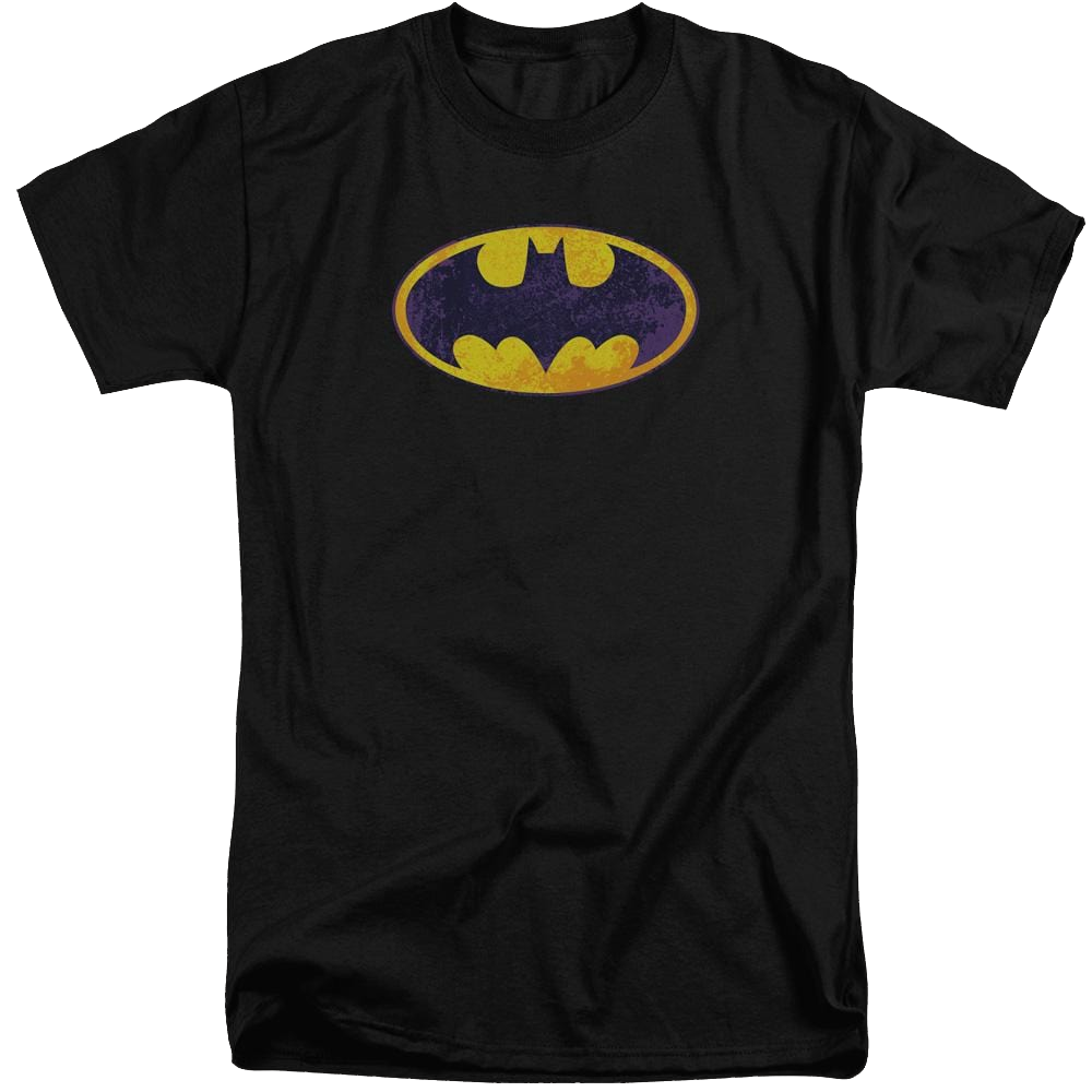 Batman Bm Neon Distress Logo - Men's Tall Fit T-Shirt Men's Tall Fit T-Shirt Batman